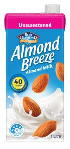 1 litre Almond Breeze Unsweetened NEW