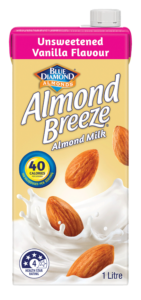 1 litre Almond Breeze Unsweetened Vanilla almond milk - NEW
