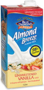product Almond Breeze unsweetened vanilla almond milk 1 litre carton