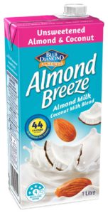 1 litre Almond Breeze Unsweetened Almond and Coconut Milk Carton