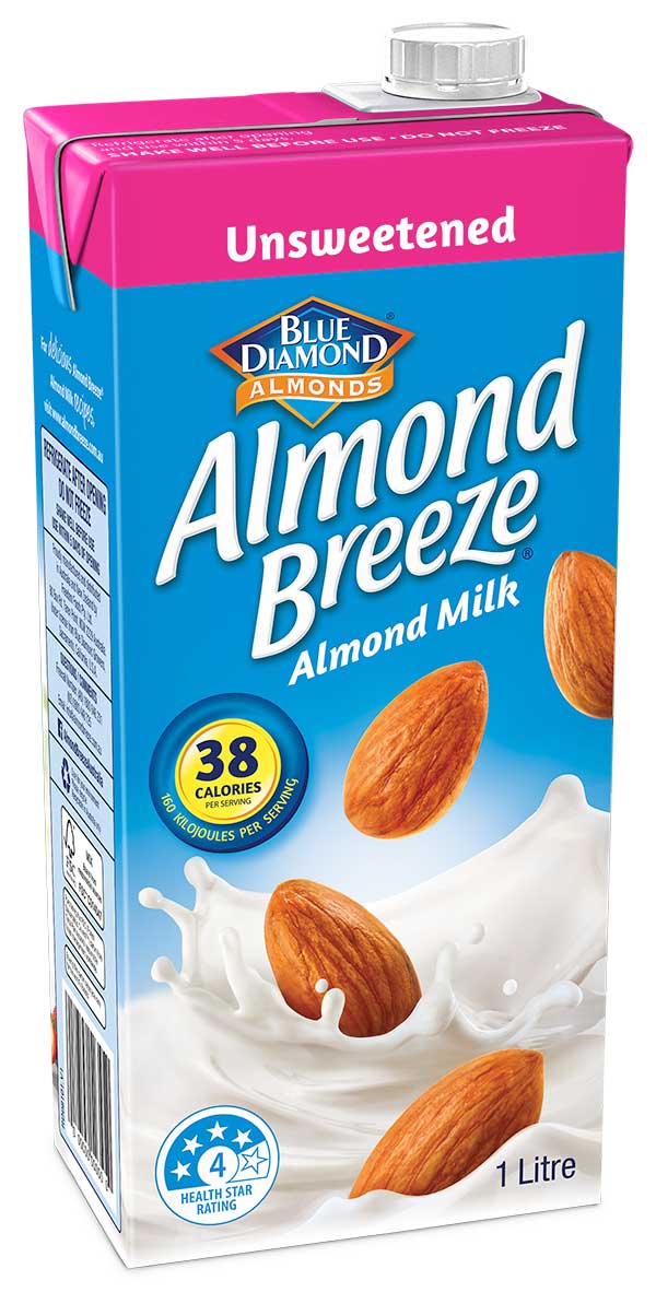 unsweetened vanilla almond milk nutrition label