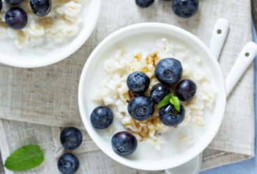 Dairy free Blueberry Creamed Rice
