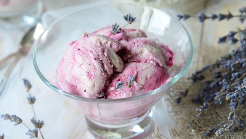 Almond Breeze Vegan lavender ice cream