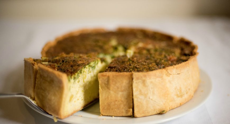 Spring Onion and Leek Quiche