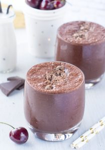Cherry Chocolate Smoothie in glass