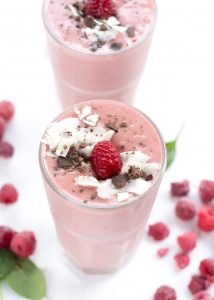 Raspberry and Coconut Smoothie with a green twist