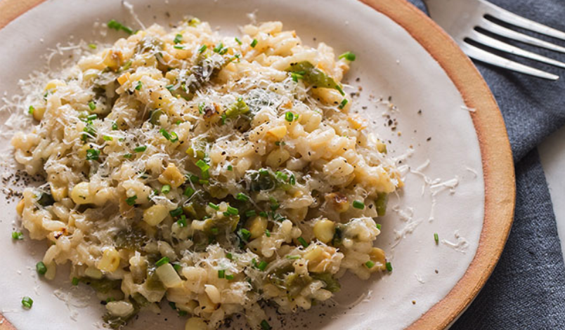 Roasted Corn and Poblano Risotto